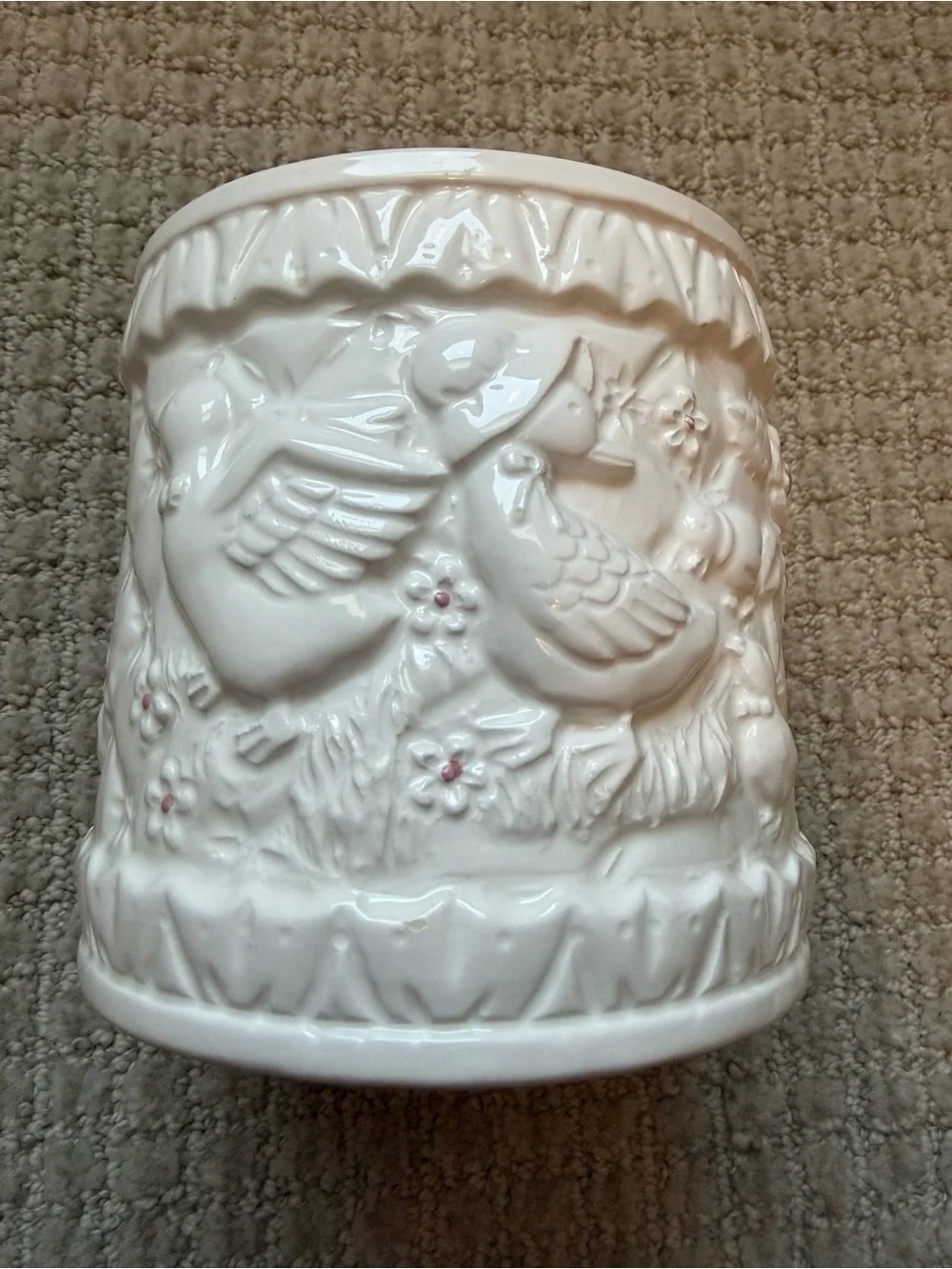 Mother Goose Ceramic Nursery Crock Planter - CottageCore